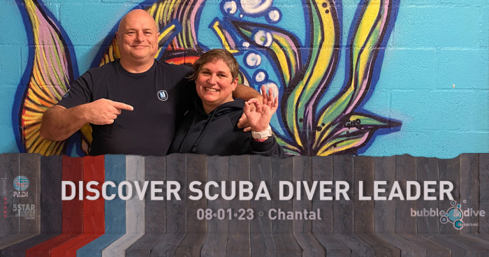 Proficiat Chantal! PADI Discover Scuba Diver Leader