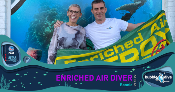 Proficiat LBonnie! PADI Enriched Air Diver