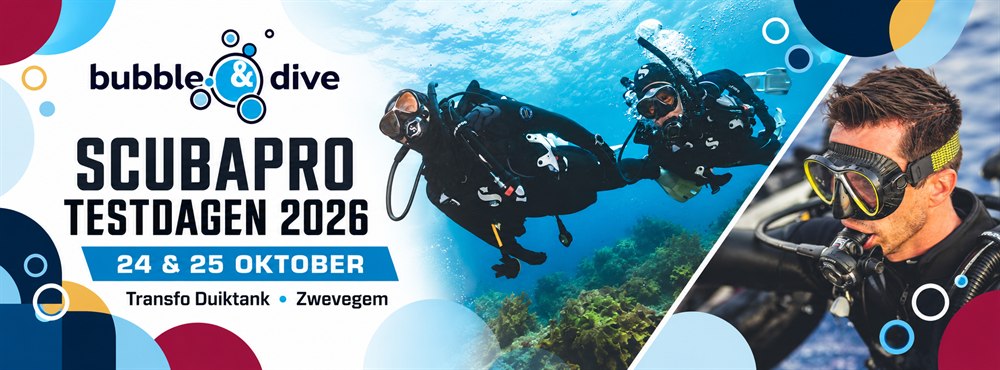 SCUBAPRO Testdagen op 24 en 25 oktober 2026 in Transfo Duiktank, Zwevegem