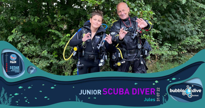 Proficiat Jules! Junior Scuba Diver