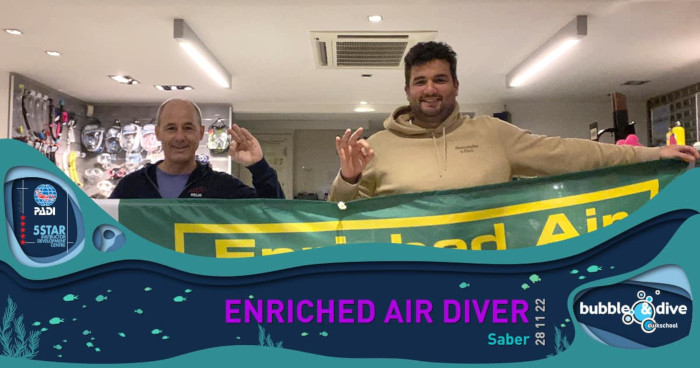 Proficiat Saber! PADI Enriched Air Diver