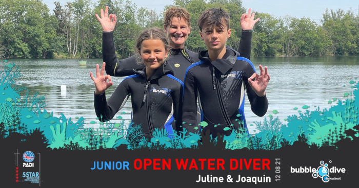 Junior Open Water Divers Juline en Joaquine