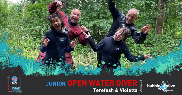 Junior Open Water Divers Terefesh en Violetta