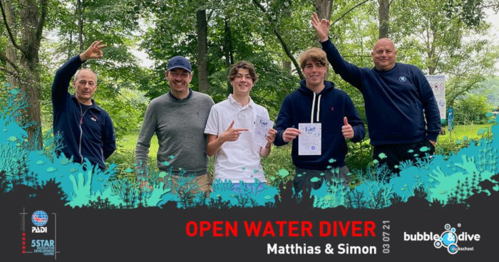 Open Water Divers Matthias en Simon