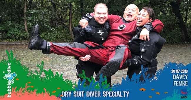 Proficiat Femke en Davey met het behalen van jullie PADI Dry Suit Diver brevet!