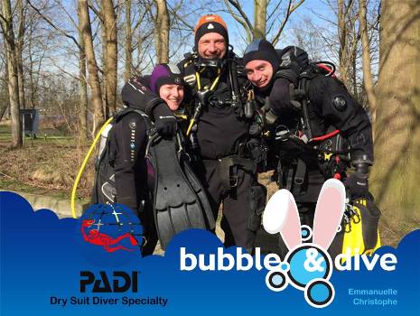 Proficiat Emmanuelle en Christophe met het behalen van jullie Dry Suit Specialty!