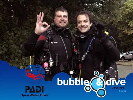 Proficiat Gerd met het behalen van je Open Water Diver brevet in onze duikschool in Gent!