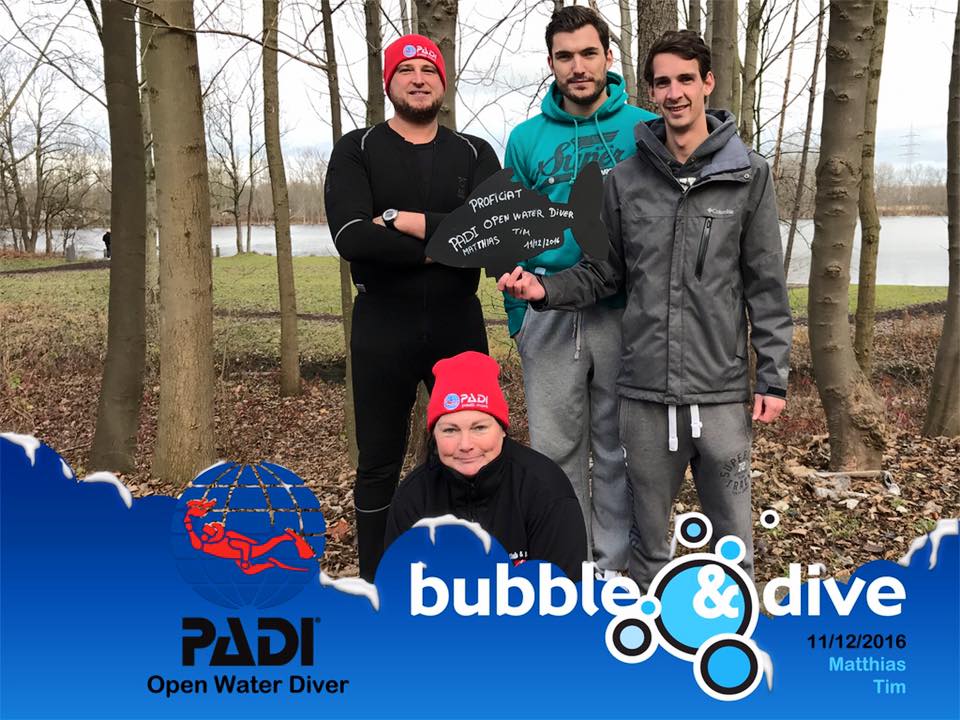 Proficiat Matthias en Tim met het behalen van jullie Open Water Diver brevet!